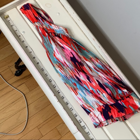 XXI strappy elastic hem pattered blouse small - Picture 10 of 10